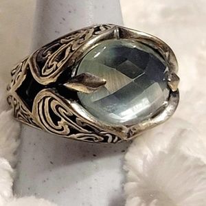 BEAUTIFUL Carolyn Pollack Green Gemstone Ring